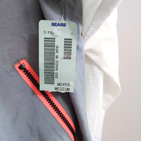 Vintage Ocean Pacific Jacket Men Medium Black Gray Windbreaker Nylon 90s - Picture 4 of 7